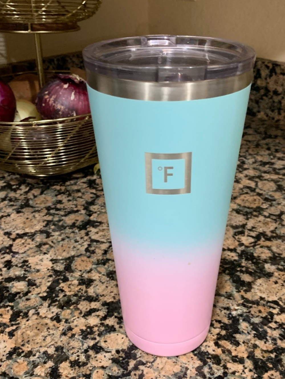 Iron Flask Ombre Blue to Pink Stainless Steel Travel Tumbler - Picture 2 of 4